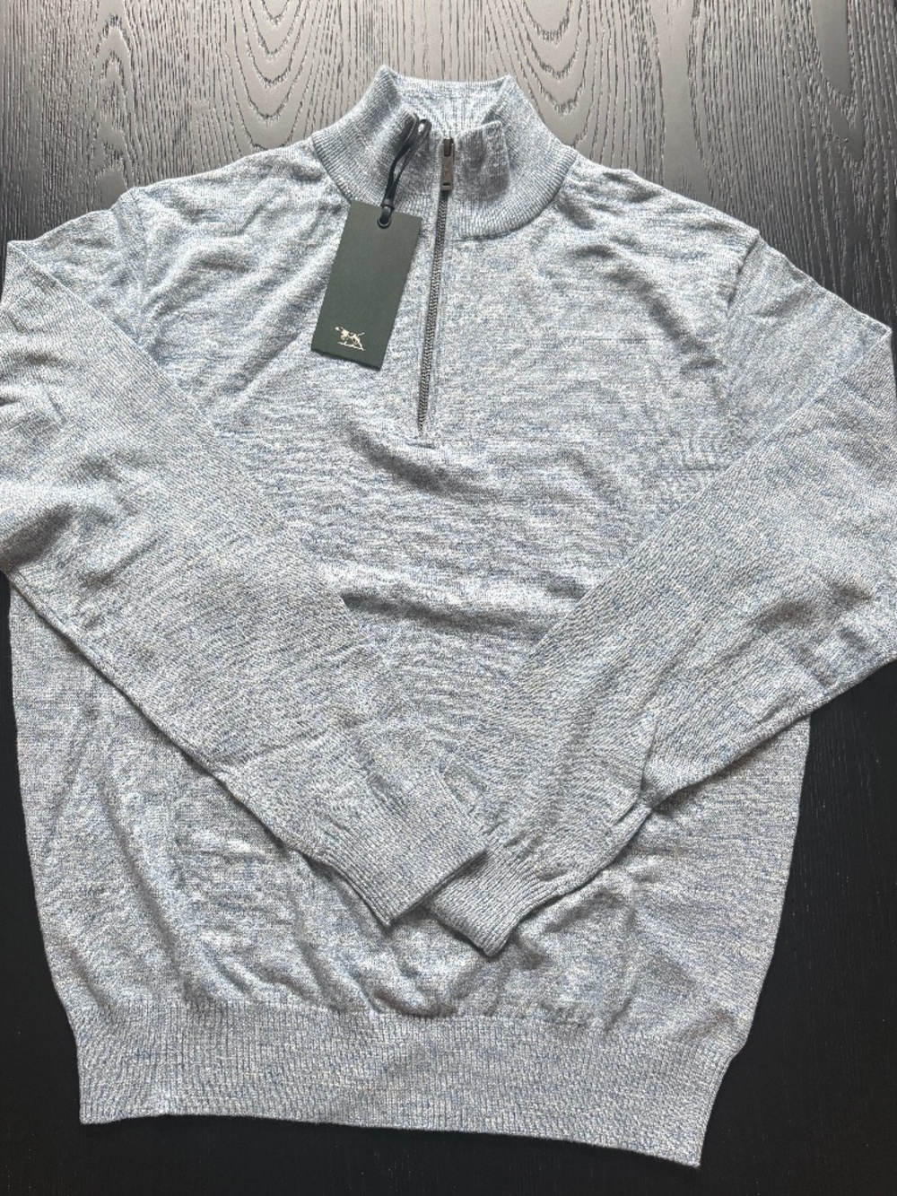 Rodd & Gunn Fortrose 1/4 Zip Knit in Ocean (large) - NWT